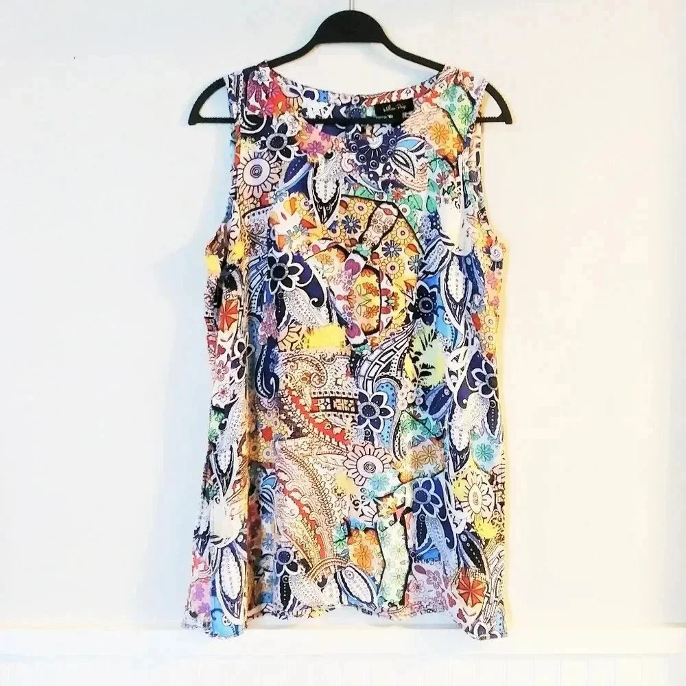 Melissa Paige Bright Floral‎ Print Tunic Dress
